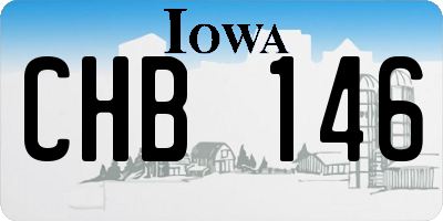 IA license plate CHB146