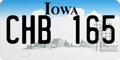 IA license plate CHB165
