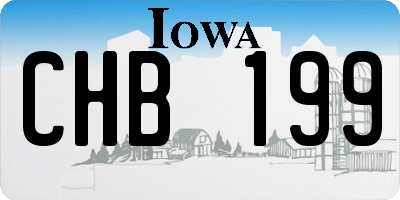 IA license plate CHB199