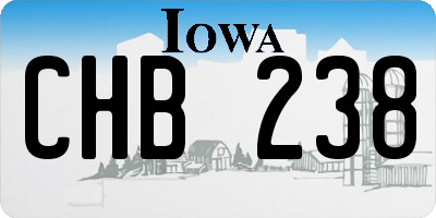 IA license plate CHB238