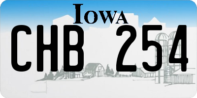 IA license plate CHB254