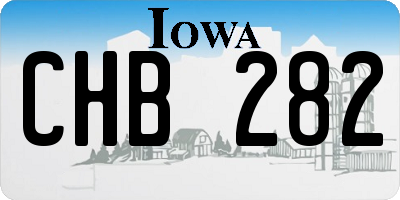 IA license plate CHB282