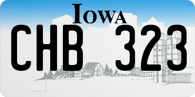 IA license plate CHB323