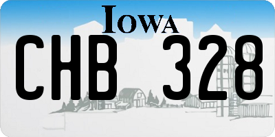 IA license plate CHB328