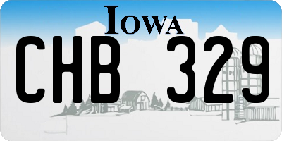 IA license plate CHB329