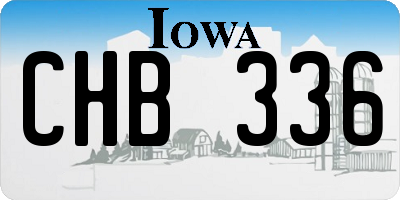 IA license plate CHB336