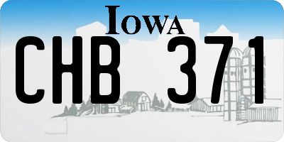 IA license plate CHB371