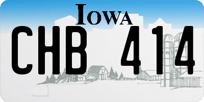 IA license plate CHB414