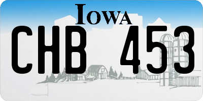 IA license plate CHB453