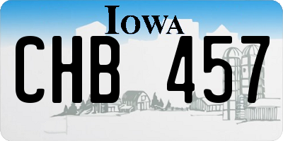 IA license plate CHB457