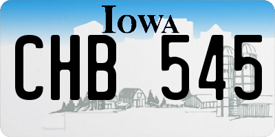 IA license plate CHB545