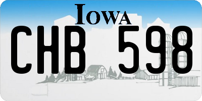 IA license plate CHB598