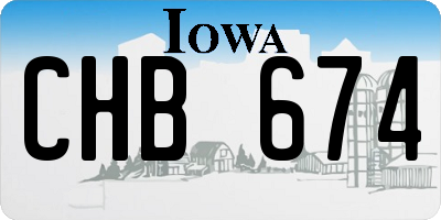 IA license plate CHB674