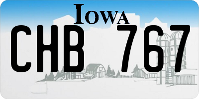 IA license plate CHB767