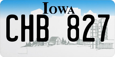 IA license plate CHB827