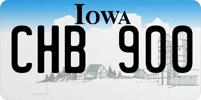 IA license plate CHB900