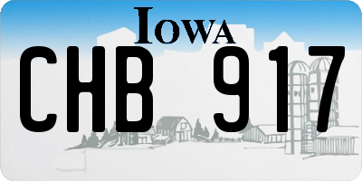 IA license plate CHB917