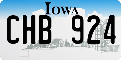 IA license plate CHB924