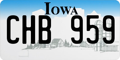 IA license plate CHB959