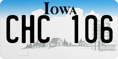 IA license plate CHC106