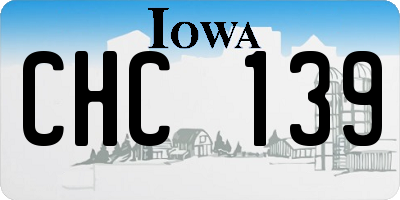 IA license plate CHC139