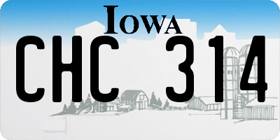 IA license plate CHC314