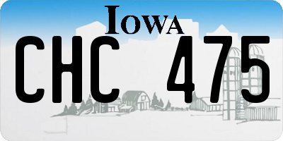 IA license plate CHC475