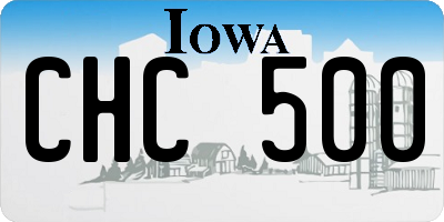 IA license plate CHC500