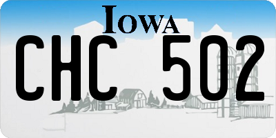 IA license plate CHC502