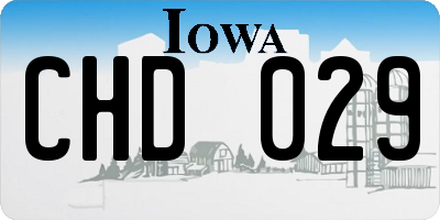 IA license plate CHD029