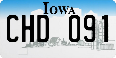 IA license plate CHD091
