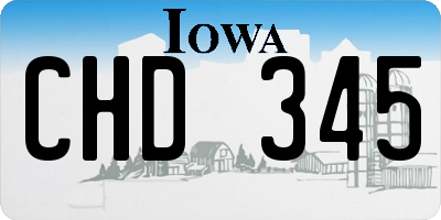 IA license plate CHD345