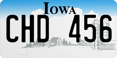 IA license plate CHD456