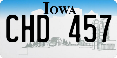 IA license plate CHD457