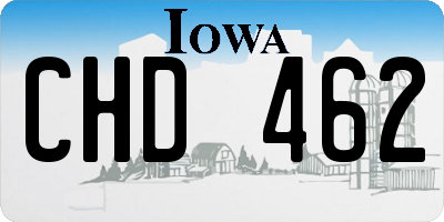IA license plate CHD462
