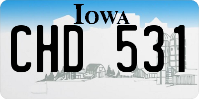 IA license plate CHD531