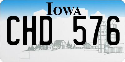 IA license plate CHD576