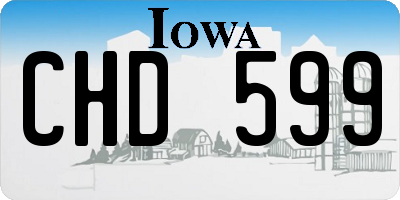 IA license plate CHD599