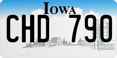 IA license plate CHD790