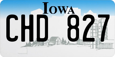 IA license plate CHD827