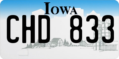 IA license plate CHD833