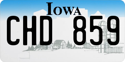 IA license plate CHD859