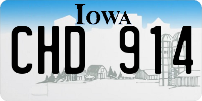 IA license plate CHD914