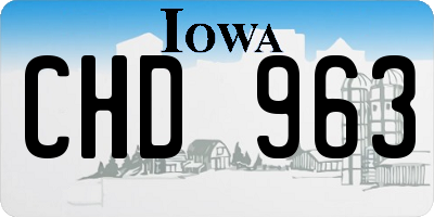 IA license plate CHD963