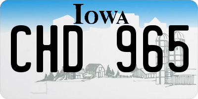 IA license plate CHD965