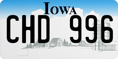IA license plate CHD996