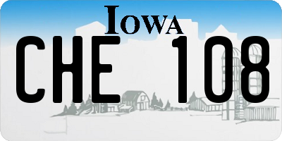 IA license plate CHE108