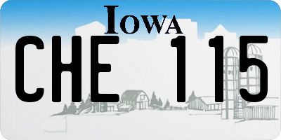 IA license plate CHE115
