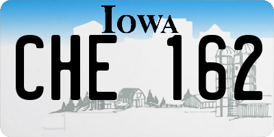 IA license plate CHE162
