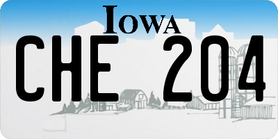 IA license plate CHE204